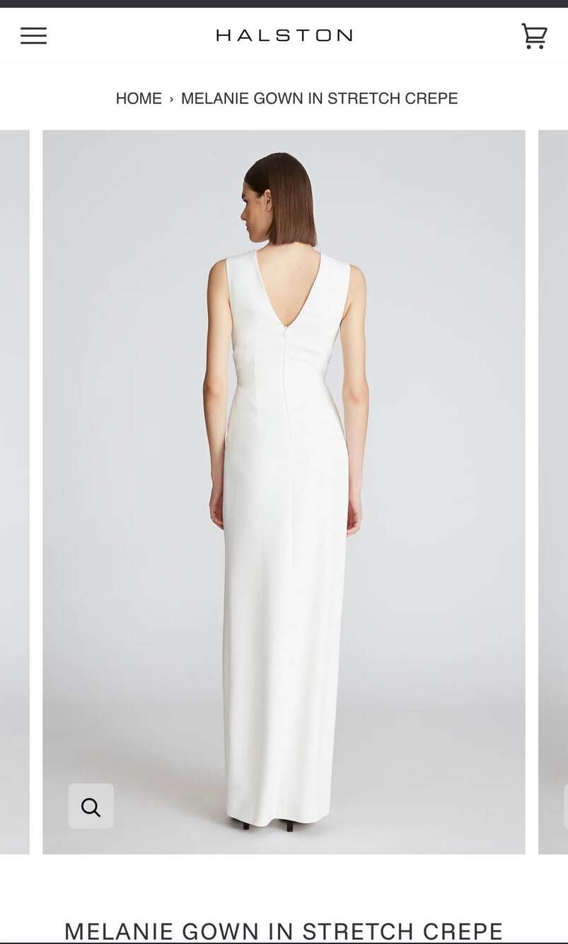 Halston Melanie Gown in Stretch Crepe - Picture 7 of 8